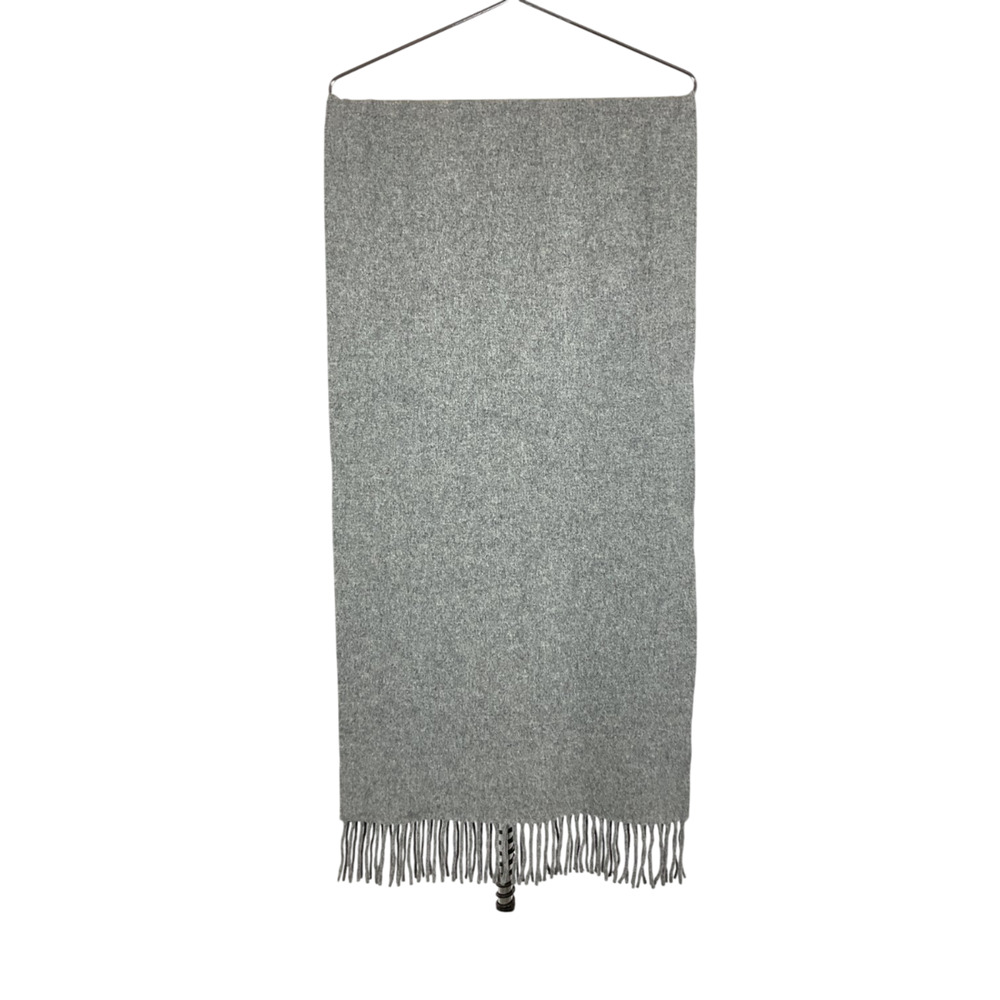 Acne Studios Cozy Gray Logo Patch Scarf - Picture 3 of 5
